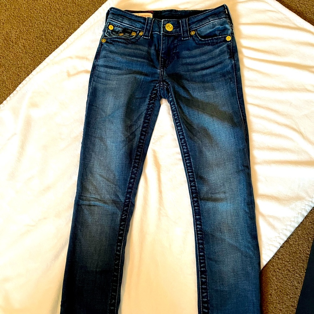 True religion Halle mid rise super skinny jeans size 24 NWOT